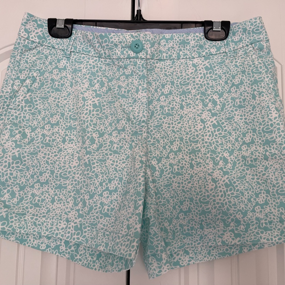 Crown & Ivy Aqua Floral Women's Shorts